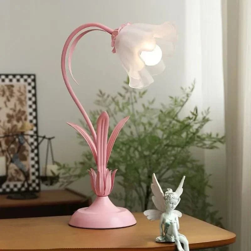Lampa Stołowa Fleuris | Kwiatowy Klosz 1.5kg 2