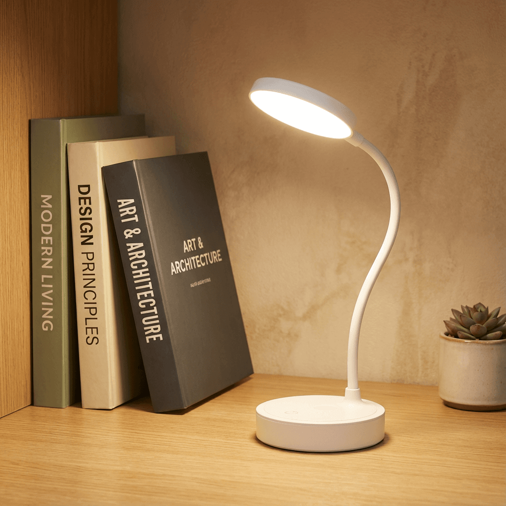 Przenośna Lampka Biurkowa LED | Bezstopniowe Przyciemnianie 2,5W | Lekka 0,5kg
